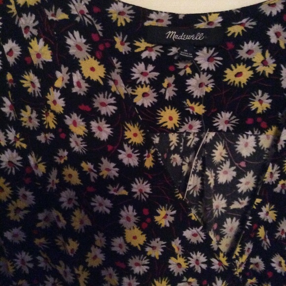 MADEWELL French Floral Wrap Top NWT M Multi - Picture 5 of 7